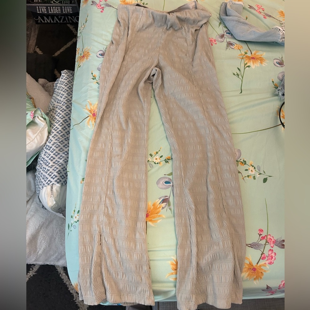 Cut at end flair comfy pants